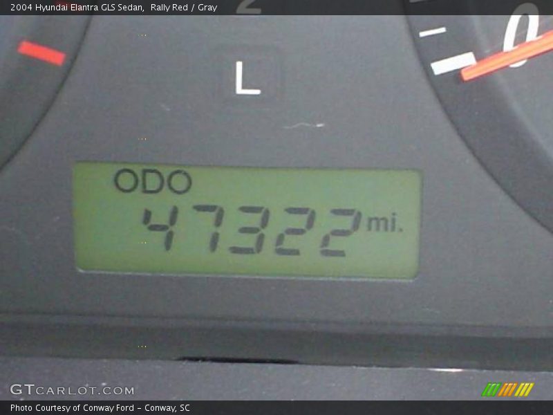 Rally Red / Gray 2004 Hyundai Elantra GLS Sedan