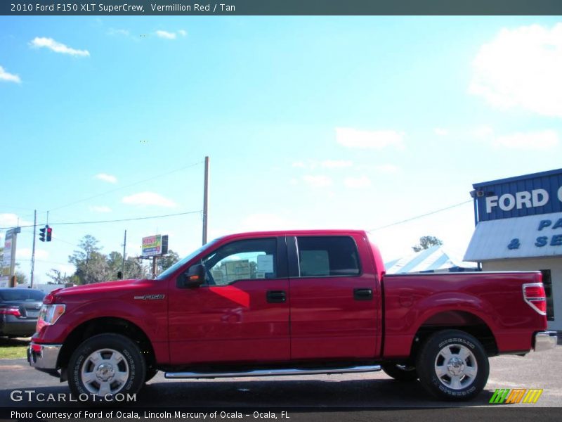 Vermillion Red / Tan 2010 Ford F150 XLT SuperCrew