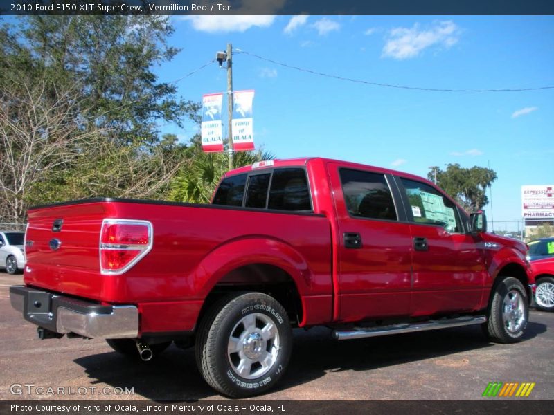Vermillion Red / Tan 2010 Ford F150 XLT SuperCrew
