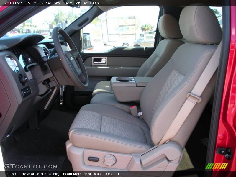 Vermillion Red / Tan 2010 Ford F150 XLT SuperCrew