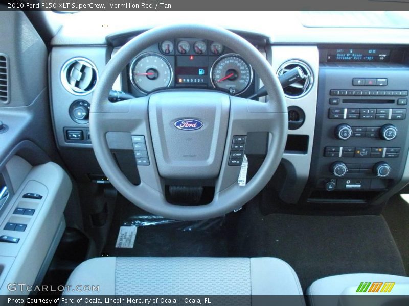 Vermillion Red / Tan 2010 Ford F150 XLT SuperCrew