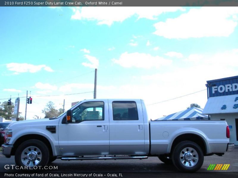Oxford White / Camel 2010 Ford F250 Super Duty Lariat Crew Cab