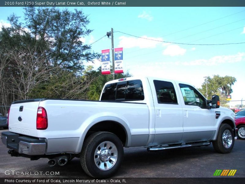 Oxford White / Camel 2010 Ford F250 Super Duty Lariat Crew Cab