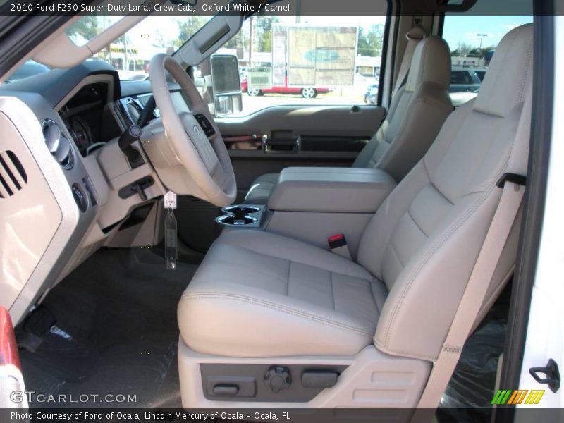 Oxford White / Camel 2010 Ford F250 Super Duty Lariat Crew Cab