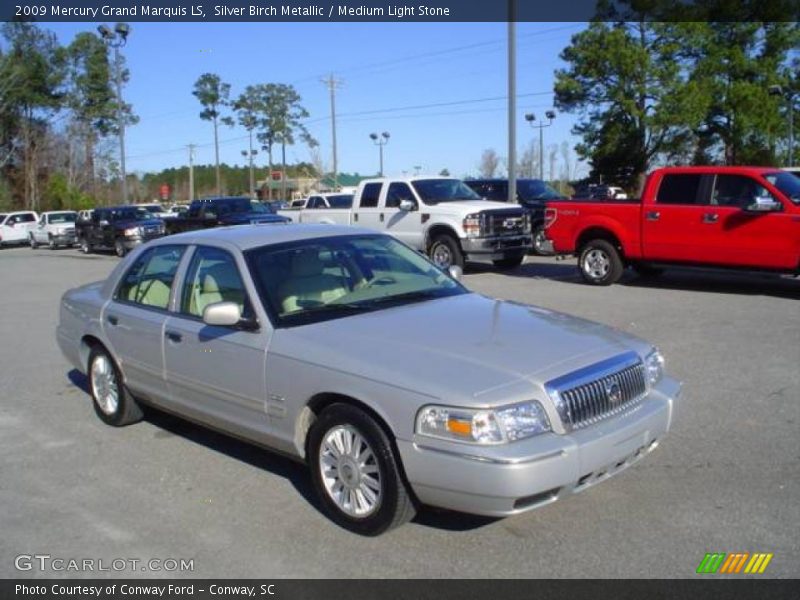 Silver Birch Metallic / Medium Light Stone 2009 Mercury Grand Marquis LS