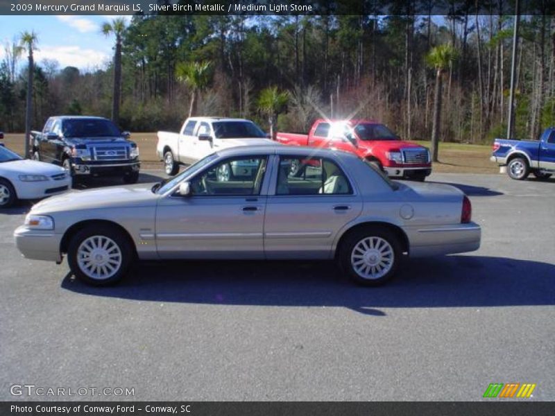Silver Birch Metallic / Medium Light Stone 2009 Mercury Grand Marquis LS
