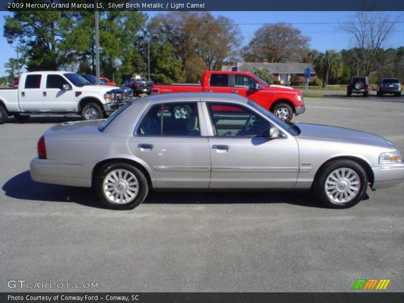 Silver Birch Metallic / Light Camel 2009 Mercury Grand Marquis LS