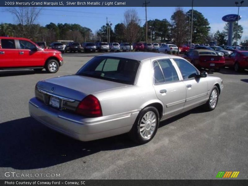 Silver Birch Metallic / Light Camel 2009 Mercury Grand Marquis LS