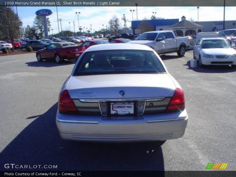 Silver Birch Metallic / Light Camel 2009 Mercury Grand Marquis LS