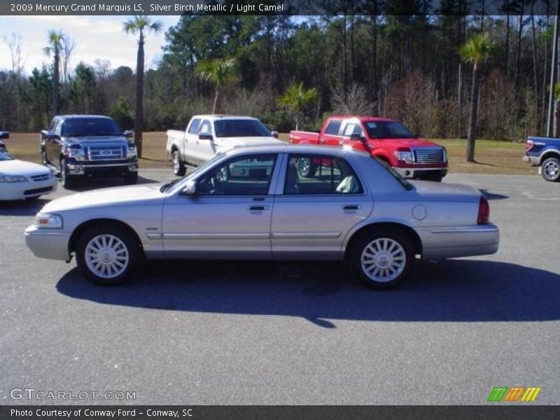 Silver Birch Metallic / Light Camel 2009 Mercury Grand Marquis LS