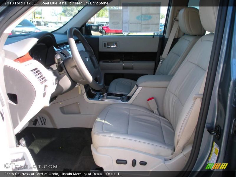 Steel Blue Metallic / Medium Light Stone 2010 Ford Flex SEL