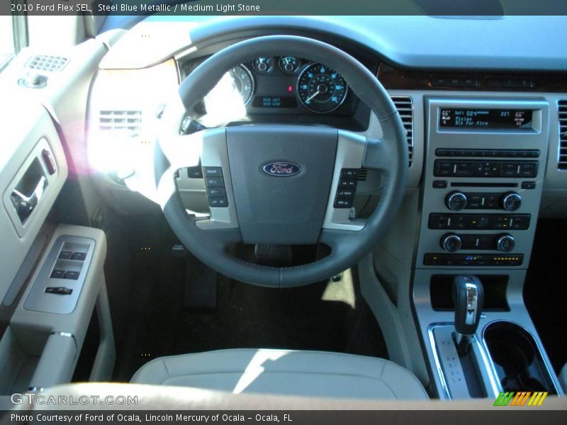 Steel Blue Metallic / Medium Light Stone 2010 Ford Flex SEL