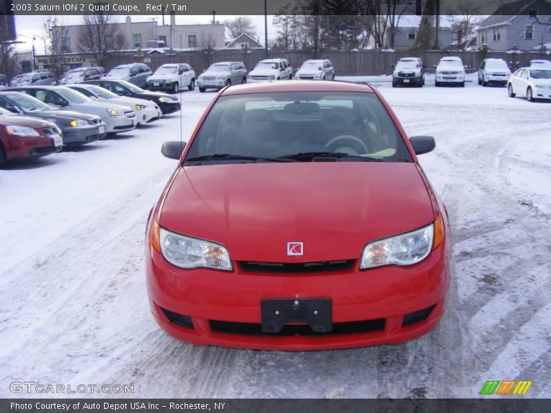 Red / Tan 2003 Saturn ION 2 Quad Coupe