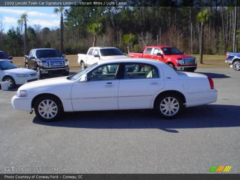 Vibrant White / Light Camel 2009 Lincoln Town Car Signature Limited