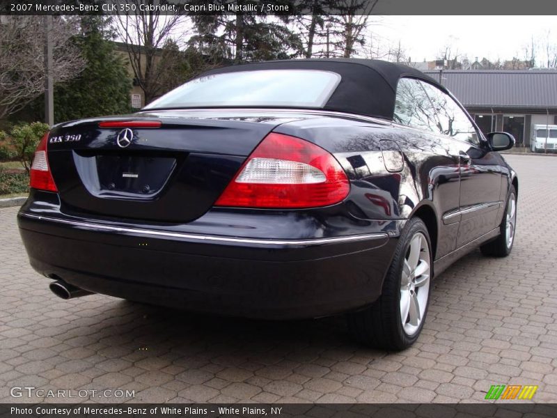 Capri Blue Metallic / Stone 2007 Mercedes-Benz CLK 350 Cabriolet