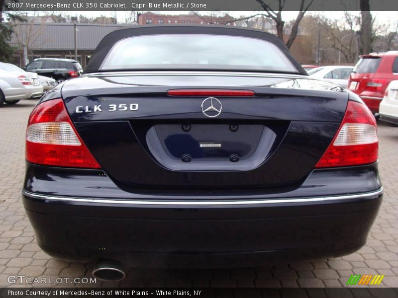 Capri Blue Metallic / Stone 2007 Mercedes-Benz CLK 350 Cabriolet