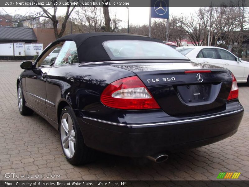 Capri Blue Metallic / Stone 2007 Mercedes-Benz CLK 350 Cabriolet