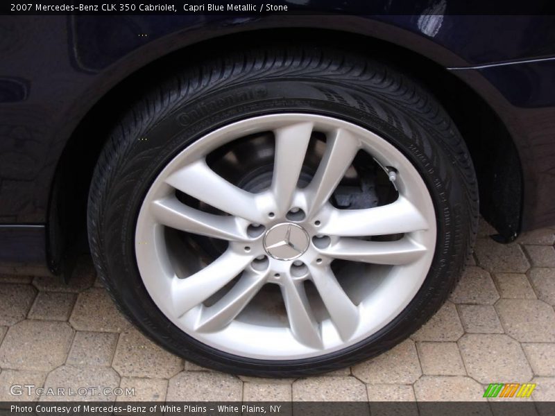 Capri Blue Metallic / Stone 2007 Mercedes-Benz CLK 350 Cabriolet