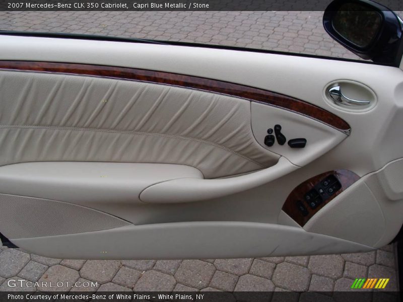 Capri Blue Metallic / Stone 2007 Mercedes-Benz CLK 350 Cabriolet