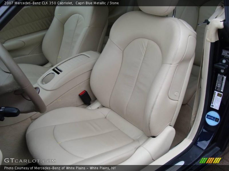 Capri Blue Metallic / Stone 2007 Mercedes-Benz CLK 350 Cabriolet