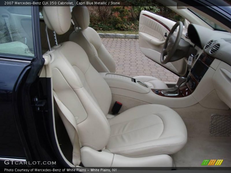 Capri Blue Metallic / Stone 2007 Mercedes-Benz CLK 350 Cabriolet
