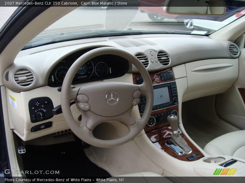 Capri Blue Metallic / Stone 2007 Mercedes-Benz CLK 350 Cabriolet