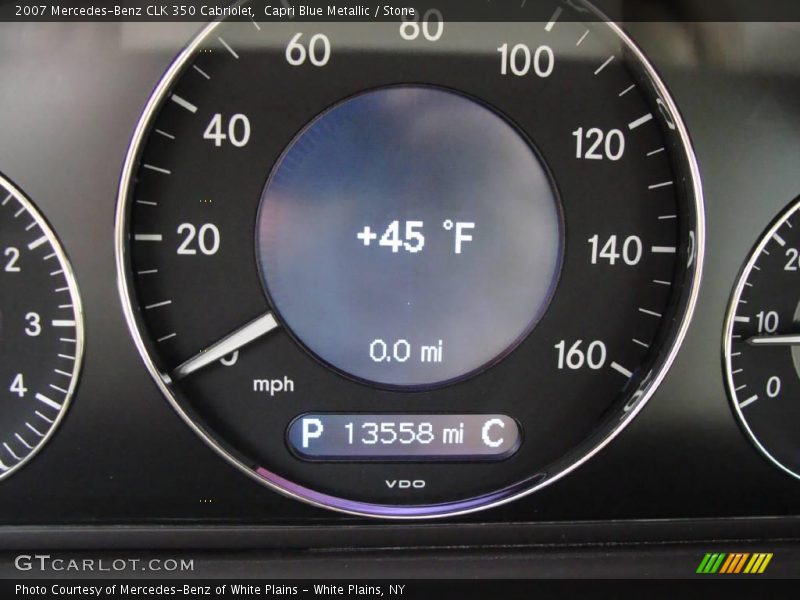 Capri Blue Metallic / Stone 2007 Mercedes-Benz CLK 350 Cabriolet