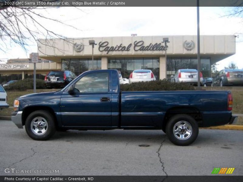 Indigo Blue Metallic / Graphite 2002 GMC Sierra 1500 Regular Cab