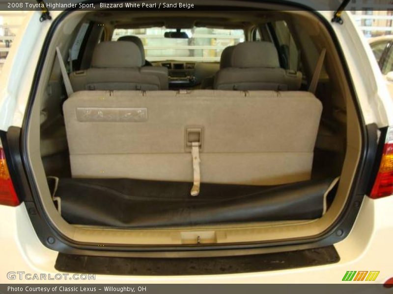 Blizzard White Pearl / Sand Beige 2008 Toyota Highlander Sport