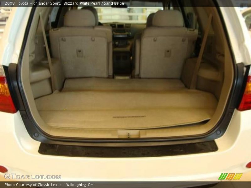 Blizzard White Pearl / Sand Beige 2008 Toyota Highlander Sport