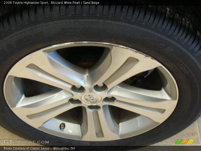 Blizzard White Pearl / Sand Beige 2008 Toyota Highlander Sport