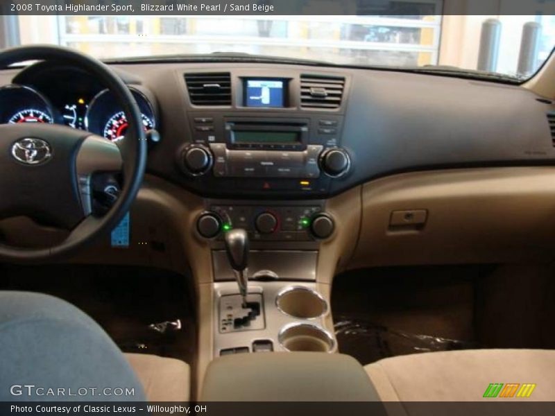 Blizzard White Pearl / Sand Beige 2008 Toyota Highlander Sport