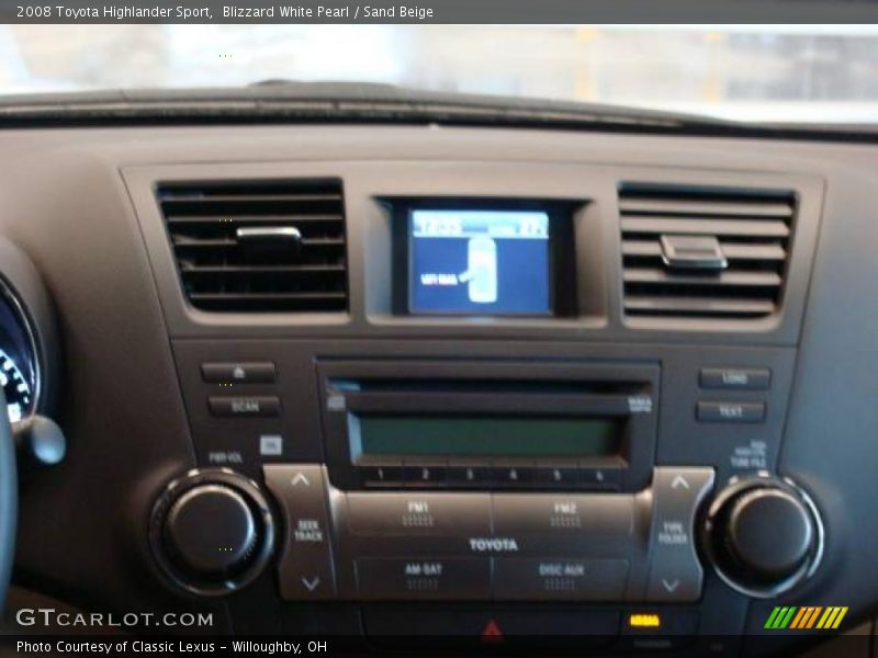 Blizzard White Pearl / Sand Beige 2008 Toyota Highlander Sport