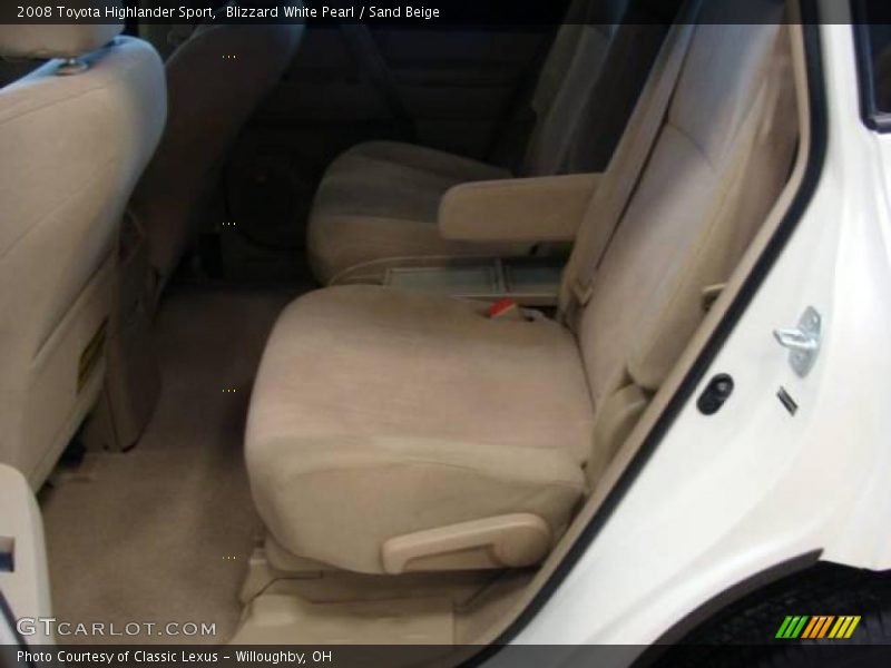 Blizzard White Pearl / Sand Beige 2008 Toyota Highlander Sport