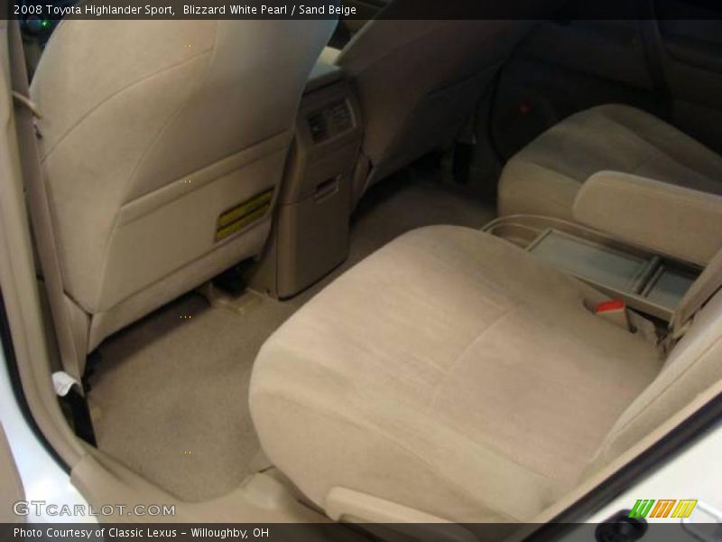 Blizzard White Pearl / Sand Beige 2008 Toyota Highlander Sport