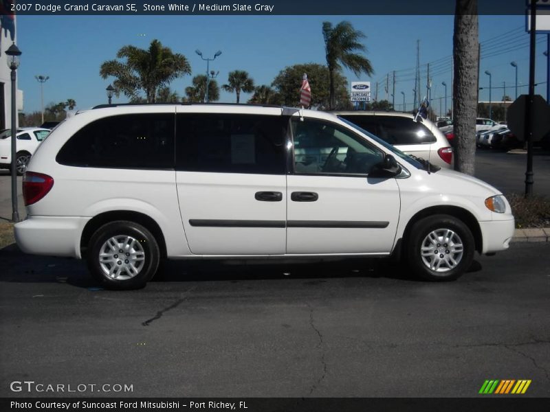 Stone White / Medium Slate Gray 2007 Dodge Grand Caravan SE
