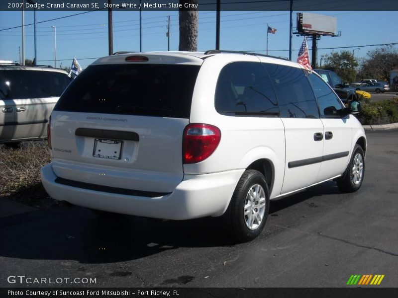 Stone White / Medium Slate Gray 2007 Dodge Grand Caravan SE