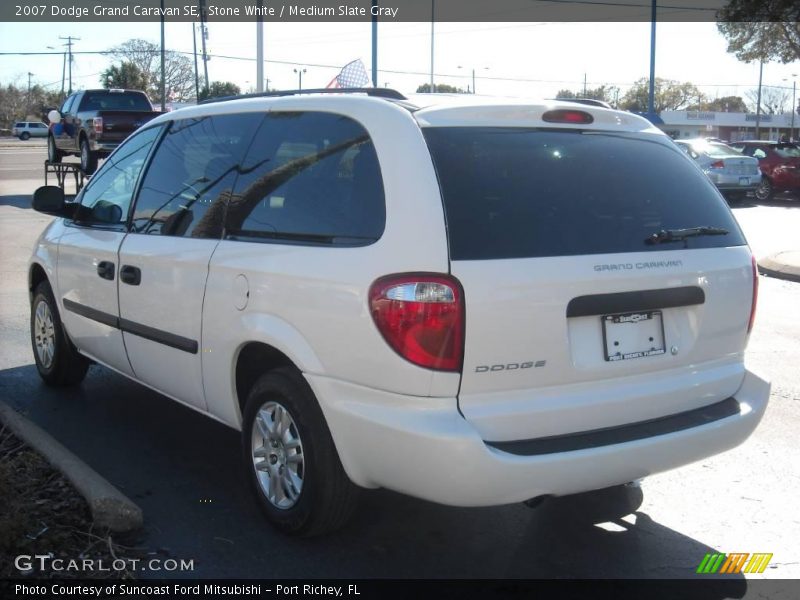 Stone White / Medium Slate Gray 2007 Dodge Grand Caravan SE