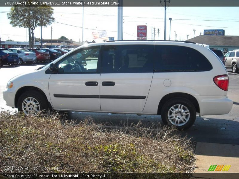 Stone White / Medium Slate Gray 2007 Dodge Grand Caravan SE