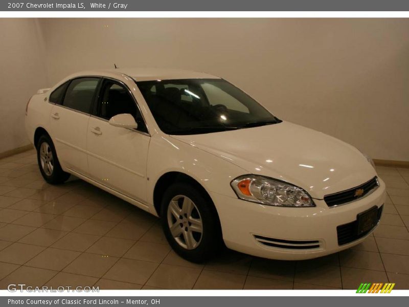 White / Gray 2007 Chevrolet Impala LS