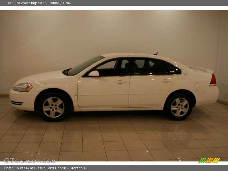 White / Gray 2007 Chevrolet Impala LS