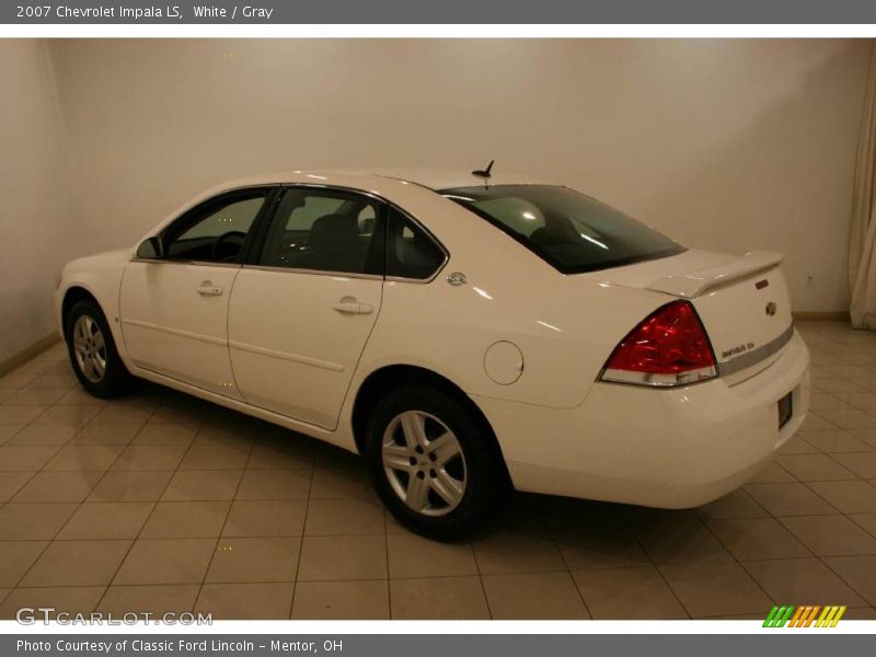 White / Gray 2007 Chevrolet Impala LS