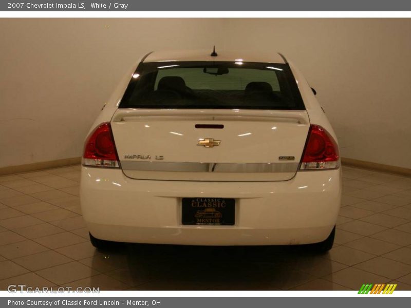 White / Gray 2007 Chevrolet Impala LS