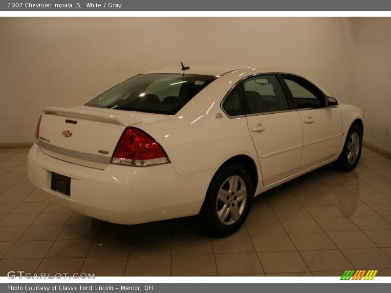 White / Gray 2007 Chevrolet Impala LS
