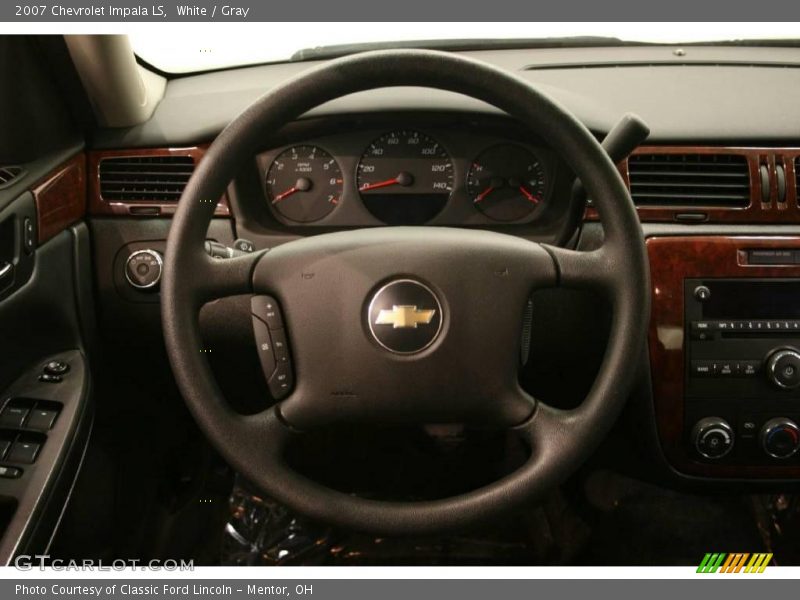 White / Gray 2007 Chevrolet Impala LS