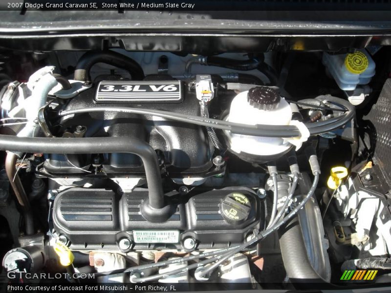 Stone White / Medium Slate Gray 2007 Dodge Grand Caravan SE
