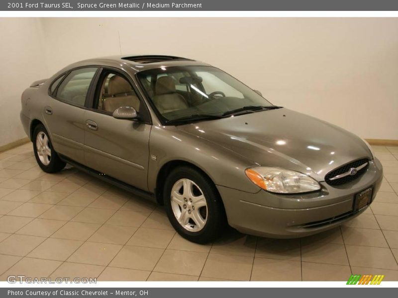 Spruce Green Metallic / Medium Parchment 2001 Ford Taurus SEL