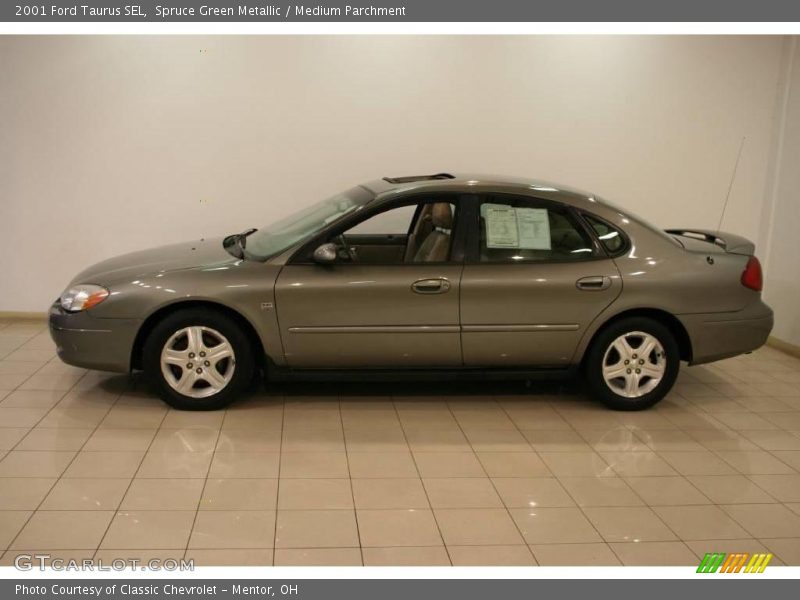 Spruce Green Metallic / Medium Parchment 2001 Ford Taurus SEL