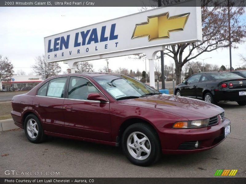 Ultra Red Pearl / Gray 2003 Mitsubishi Galant ES