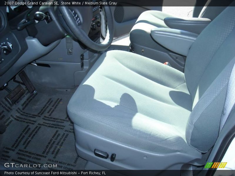 Stone White / Medium Slate Gray 2007 Dodge Grand Caravan SE